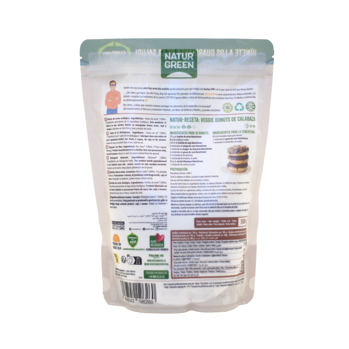 Farine de riz sans gluten NaturGreen 500 g