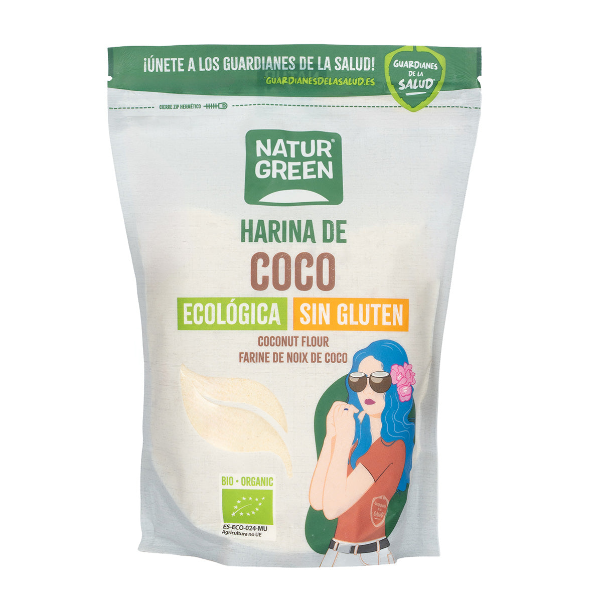 Farine de noix de coco bio sans gluten NaturGreen 500 g