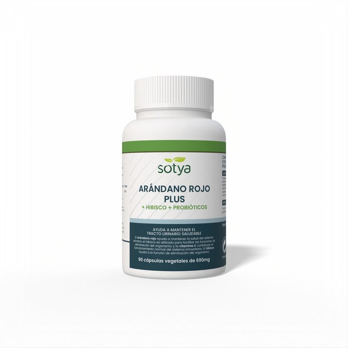 Arándano Rojo + Hibisco + Probióticos Sotya 90 cápsulas vegetales de 690mg