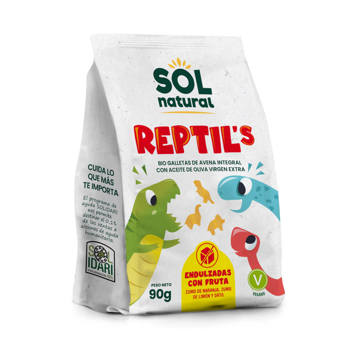 Pack 12x Galletas Infantiles de Avena y Frutas Bio Sol Natural 90 g