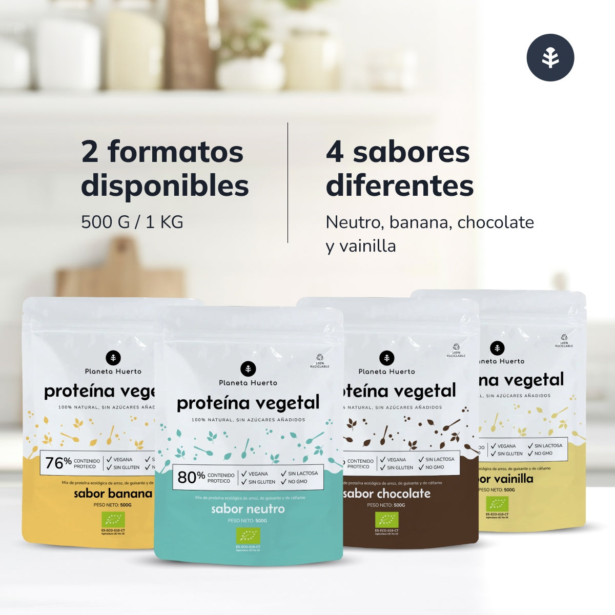 Proteína vegana ECO 73% chocolate Planeta Huerto 1Kg
