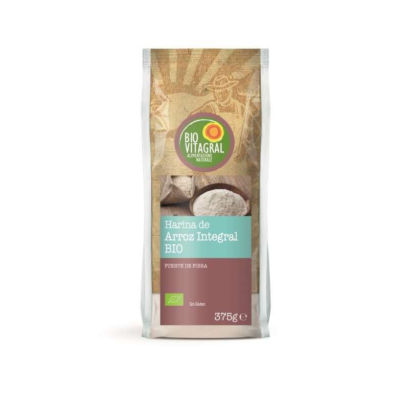 Harina de Arroz Integral Sin Gluten Biovitagral 375 g