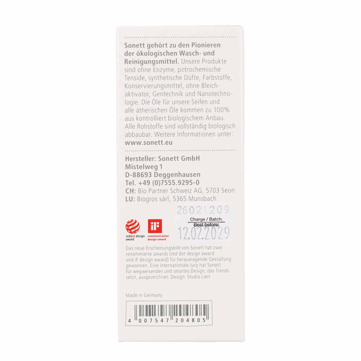 Lot de savons calendula romarin et rose Sonett 3 x 110 ml