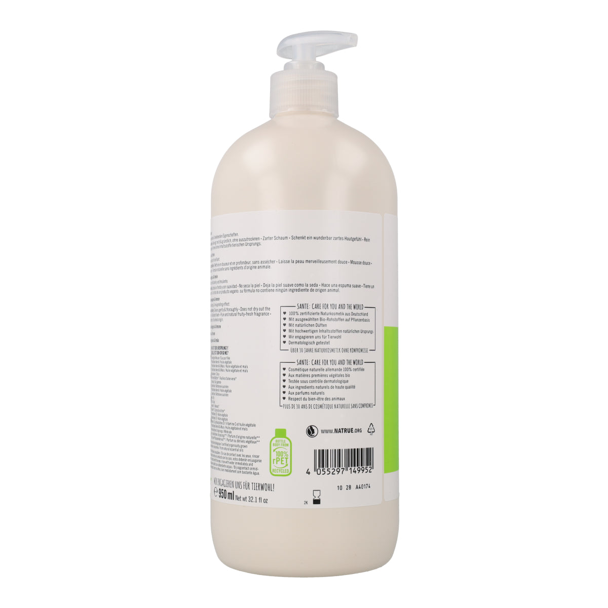 Gel douche bio à l'ananas et au citron Sante 950 ml