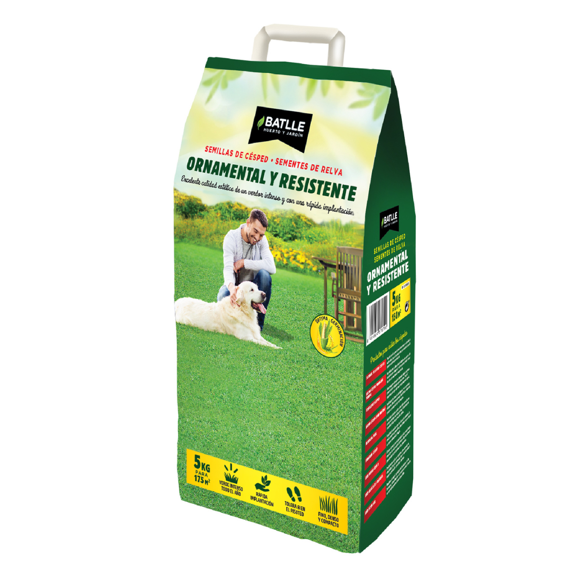 Semillas césped ornamental y resistente Batlle 5 Kg