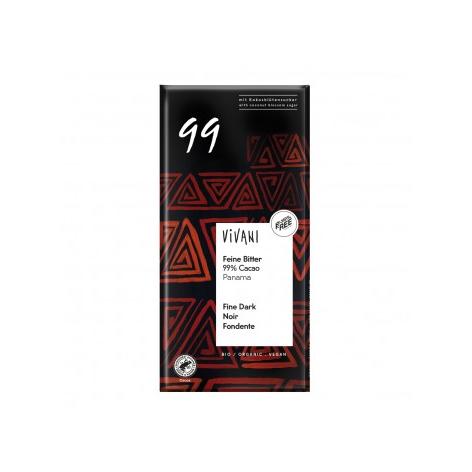 Chocolate Negro 99% Panamá con azúcar de coco BIO Vivani 80g
