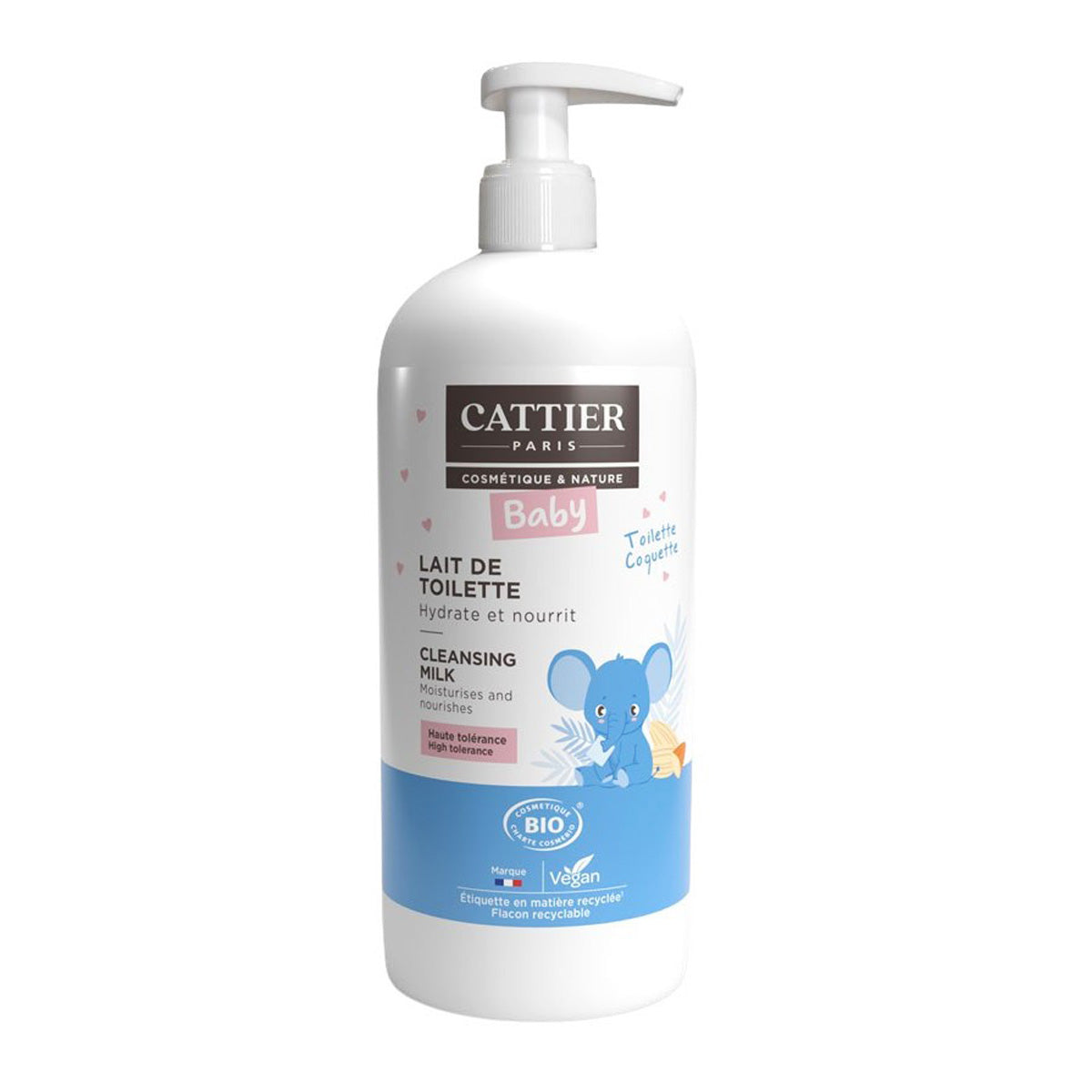 Leche hidratante limpiadora Bebé Cattier 500 ml