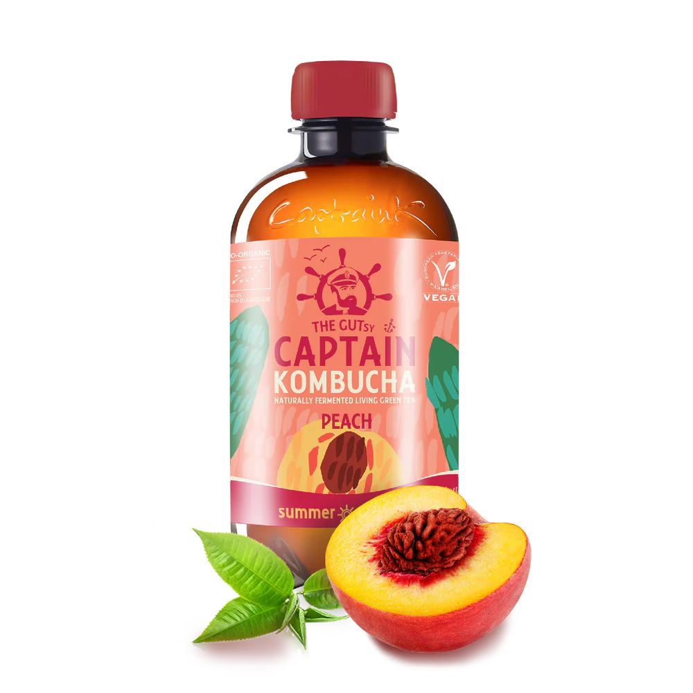 Kombucha Melocotón BIO Captain Kombucha 1L