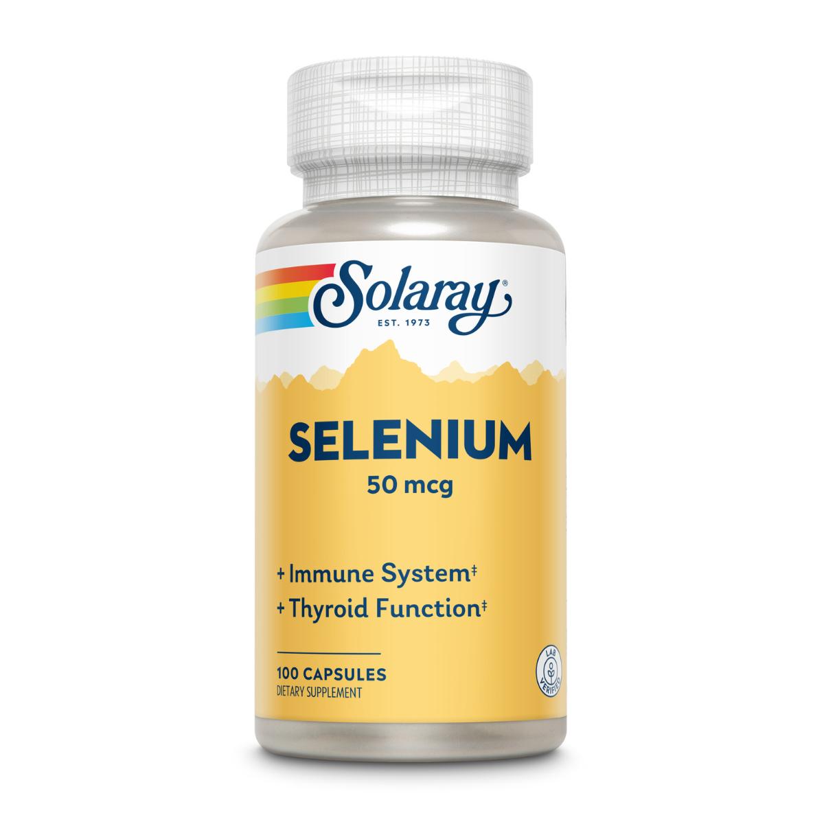 Selenio 50 mcg Solaray 100 cápsulas
