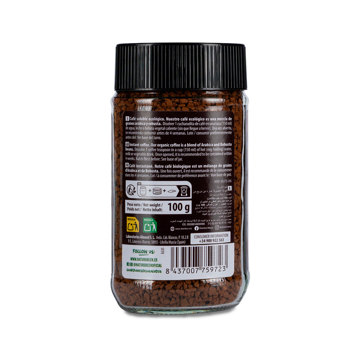 Café soluble biologique Naturgreen 100 g