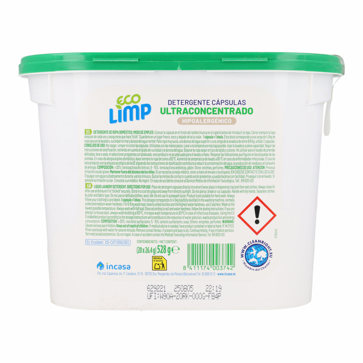 Lessive ultra-concentrée en capsules Mimidu ECO 20 doses