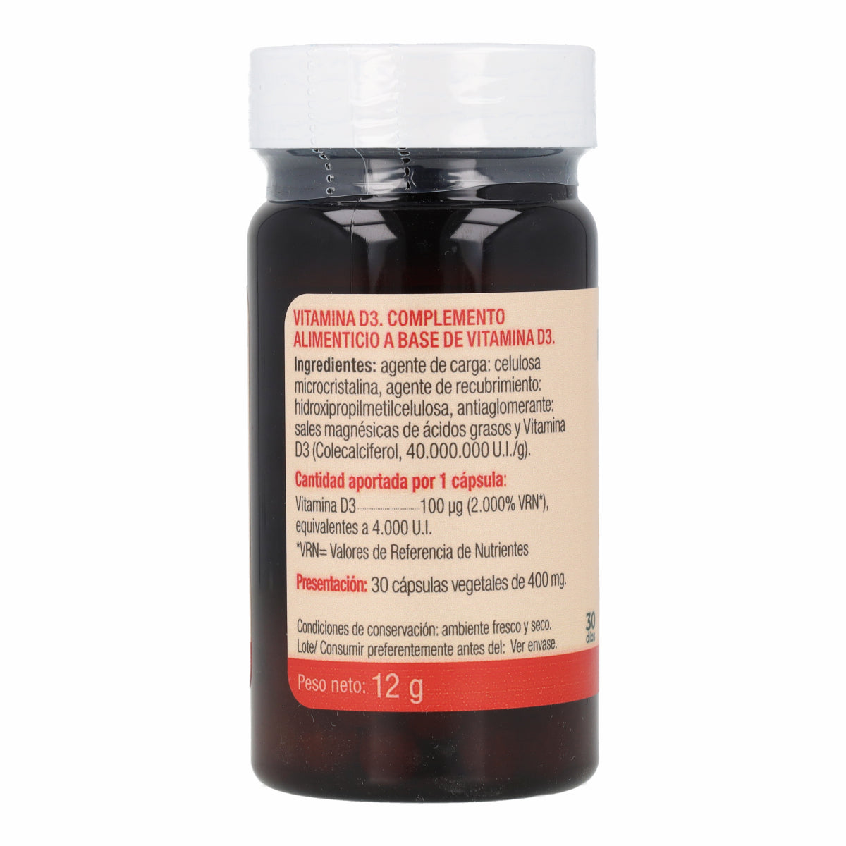 Vitamine D3 Naturcesta 30 Capsules