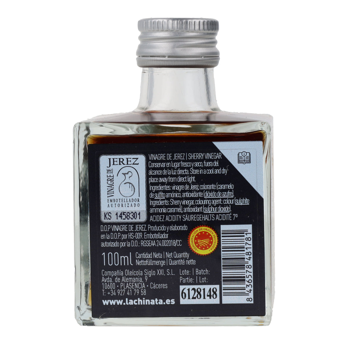 Vinaigre de Xérès AOC, bouteille carrée La Chinata 100 ml