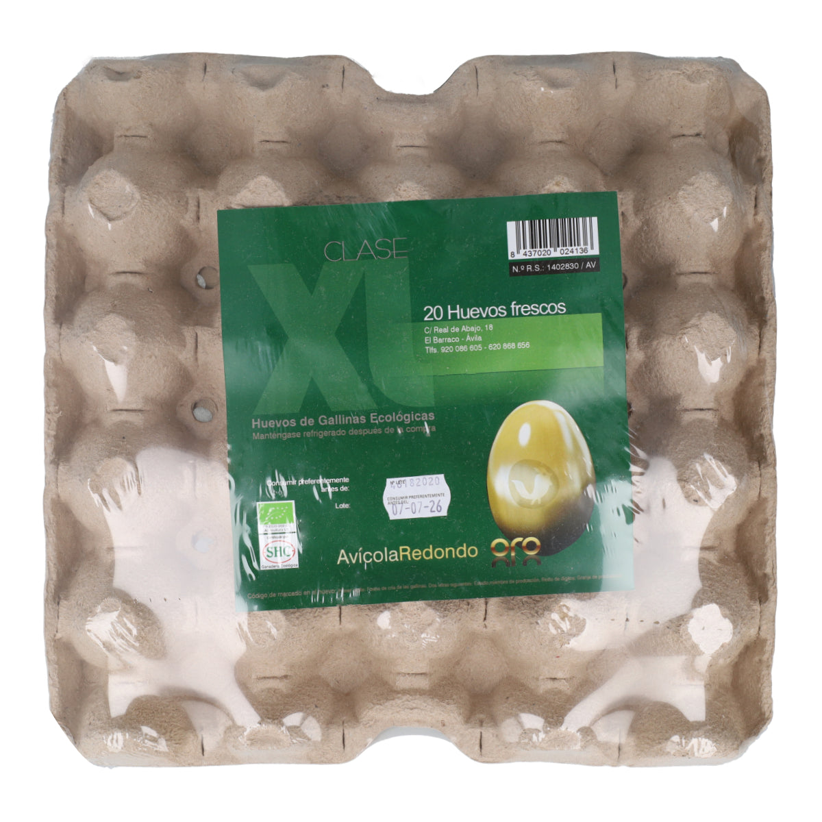 20 œufs d'or XL écologiques Granja Redondo