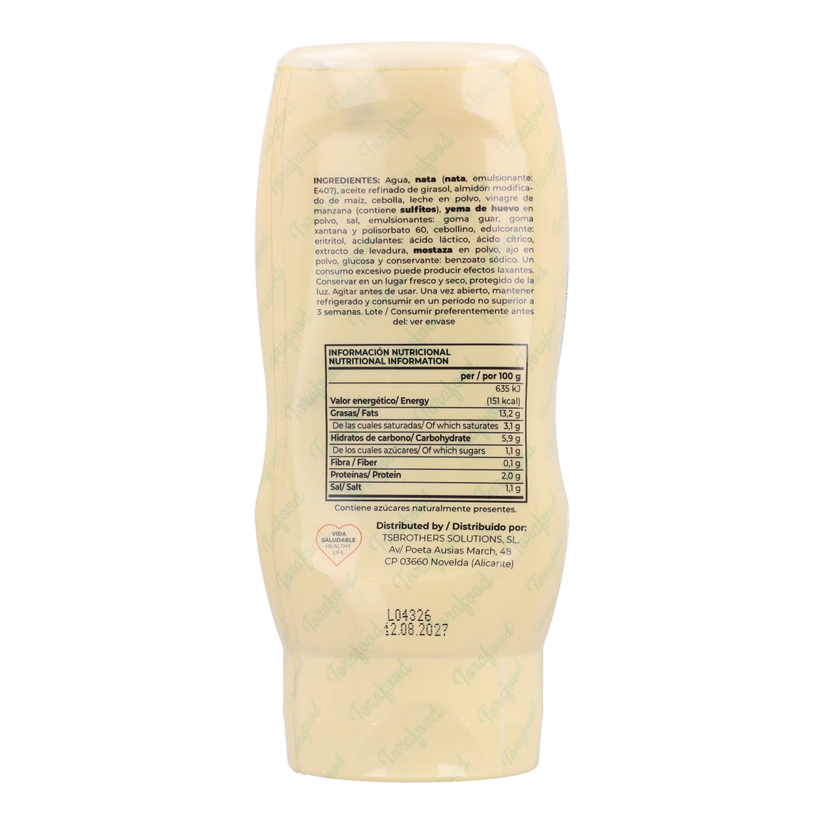 Sauce Zéro Deluxe Torafood 330ml