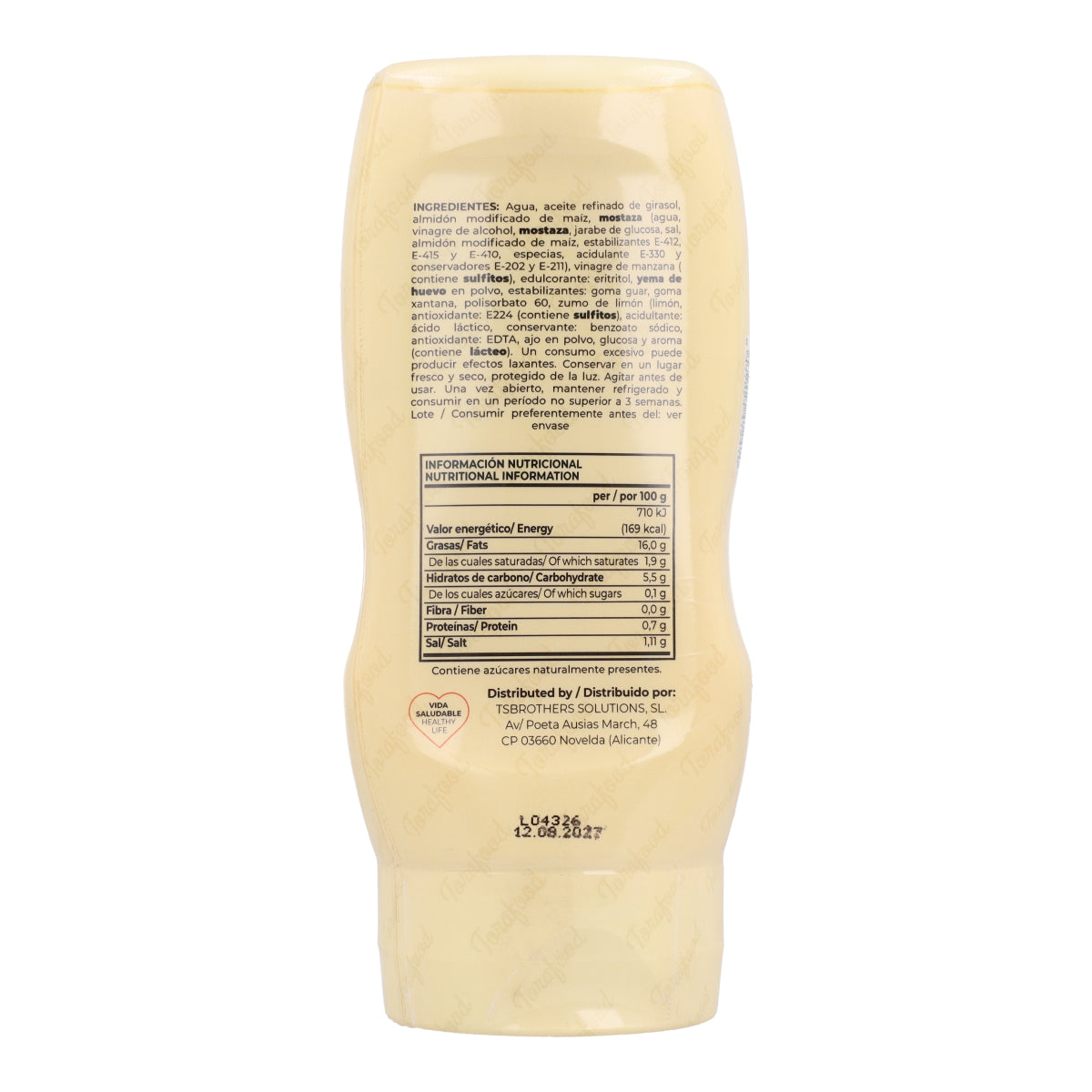 Sauce Zéro Mayonnaise Torafood 330ml