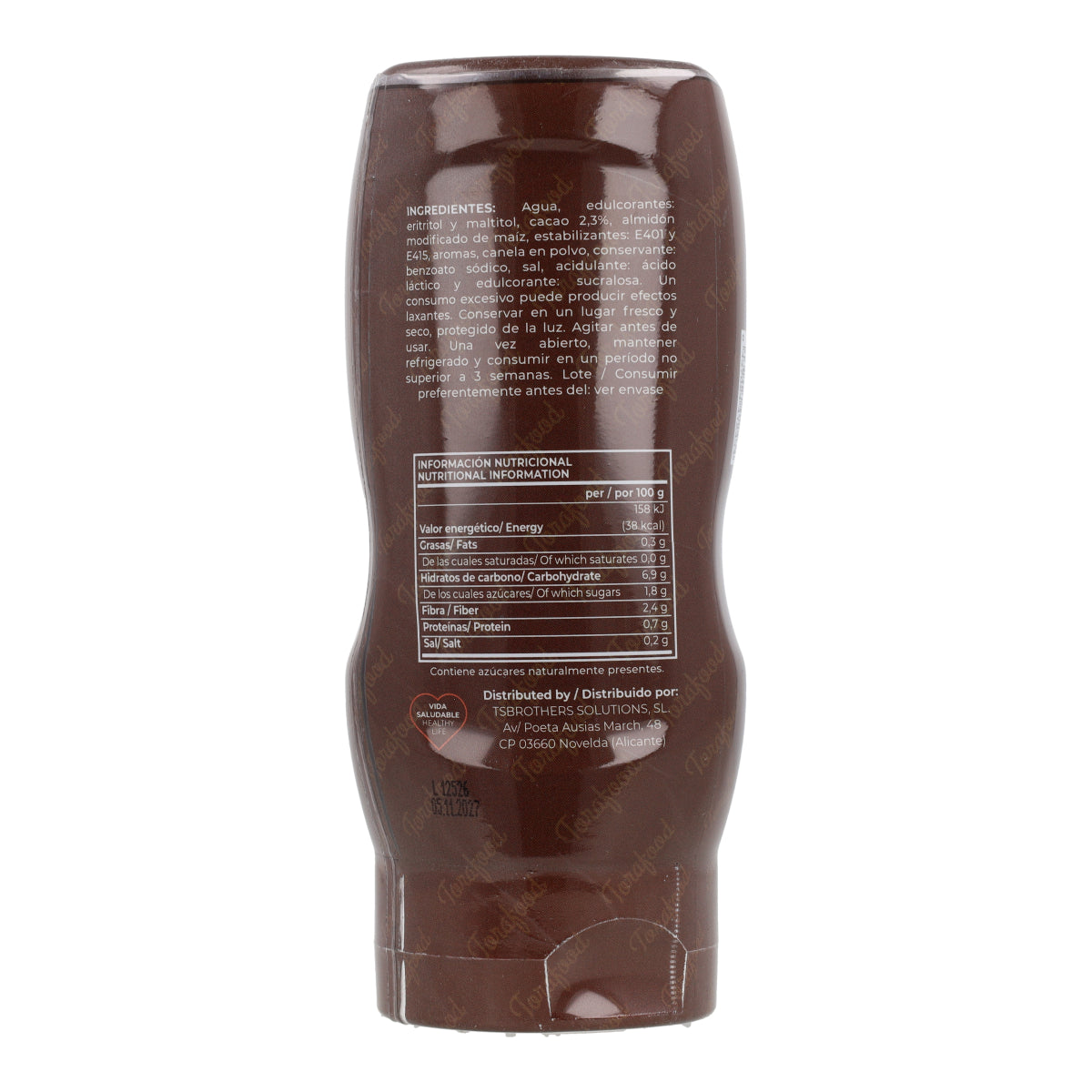 Sirop Zéro Chocolat Torafood 330ml