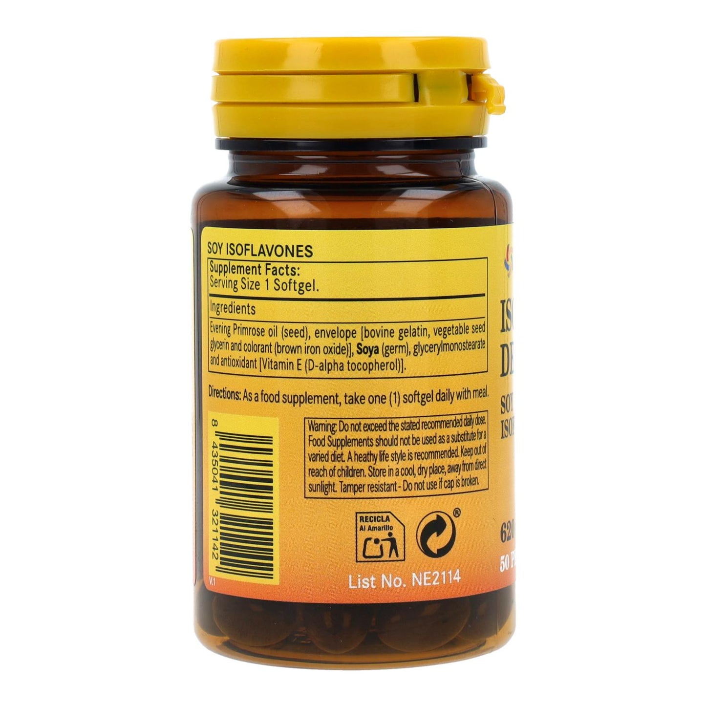 Isoflavonas de soja 610 mg Nature Essential 50 perlas