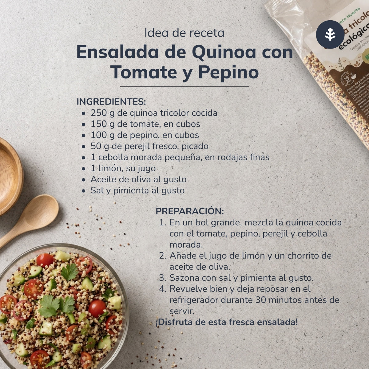 Lot de 10 paquets de quinoa tricolore ECO Planeta Huerto 500 g