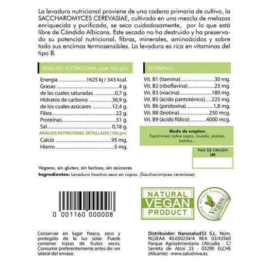 Levadura nutricional Salud Viva 500 g