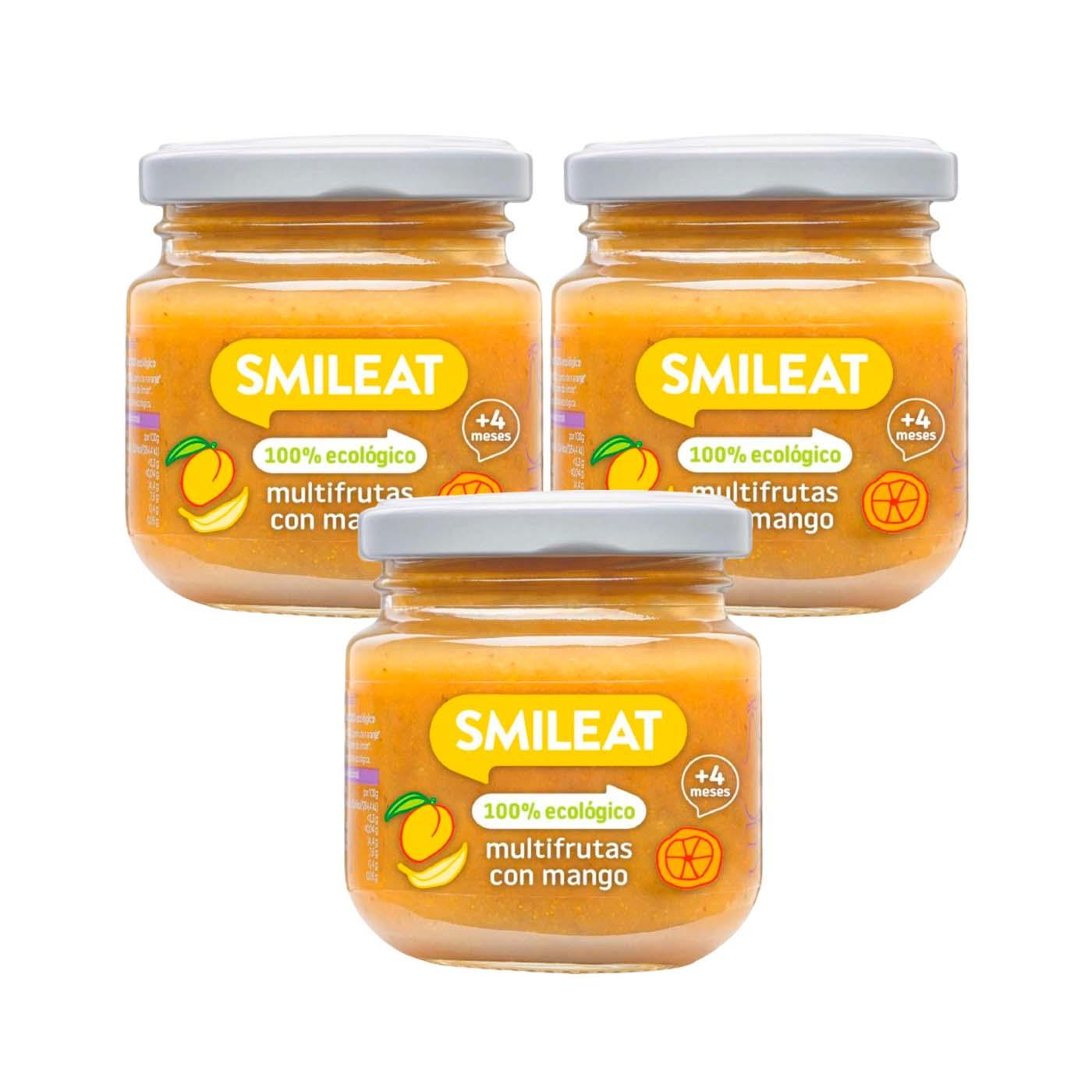 PROMO 3x Tarrito BIO multifrutas +6 meses Smileat 130g