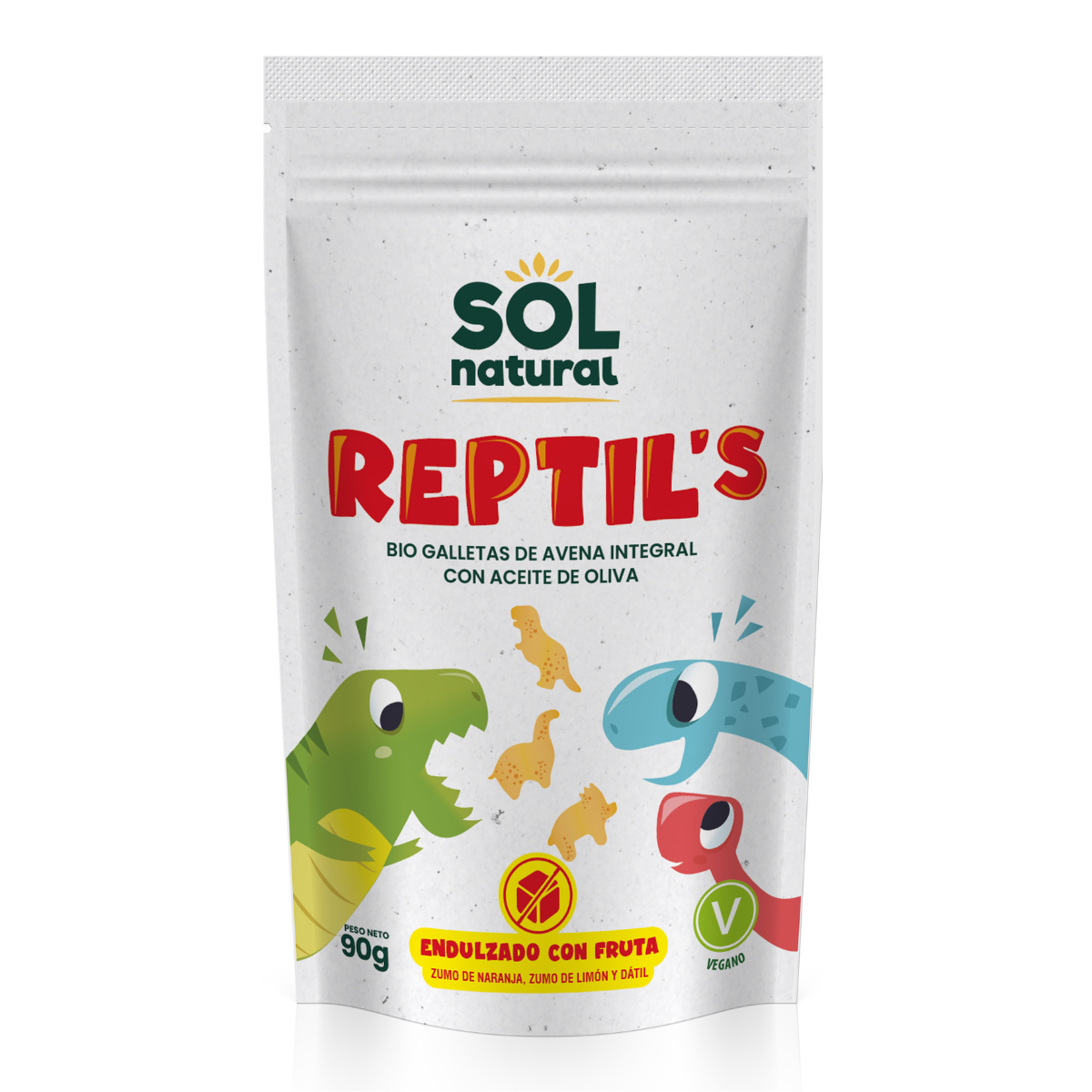 Pack 2x Galletas Infantiles de Avena y Frutas Bio Sol Natural 90 g