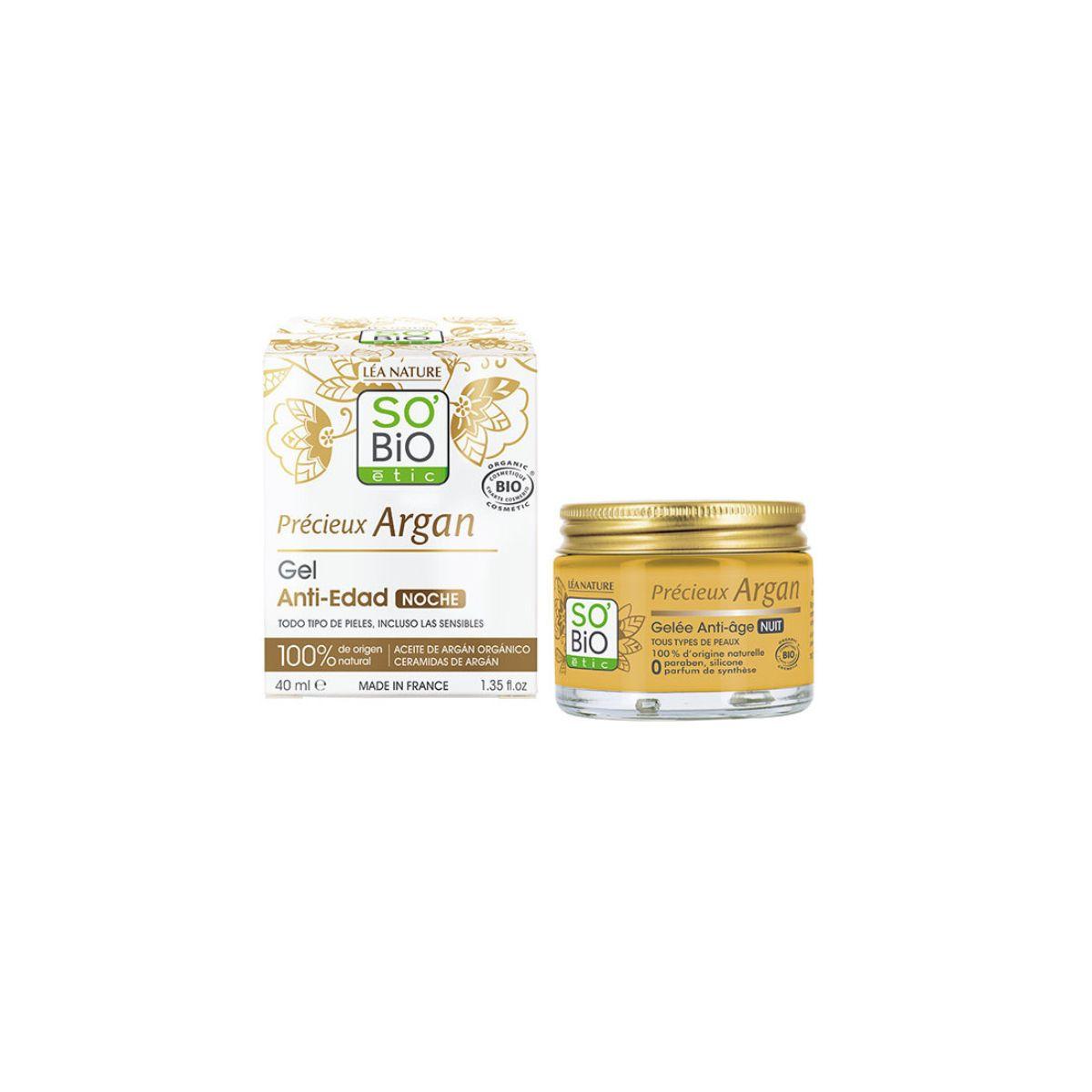 Gel de noche anti-edad argán BIO So'Bio étic 40 ml
