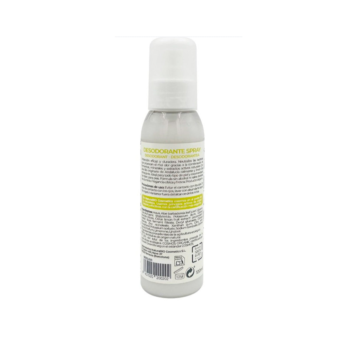 Déodorant spray fraîcheur naturelle 100 ml NaturaBIO