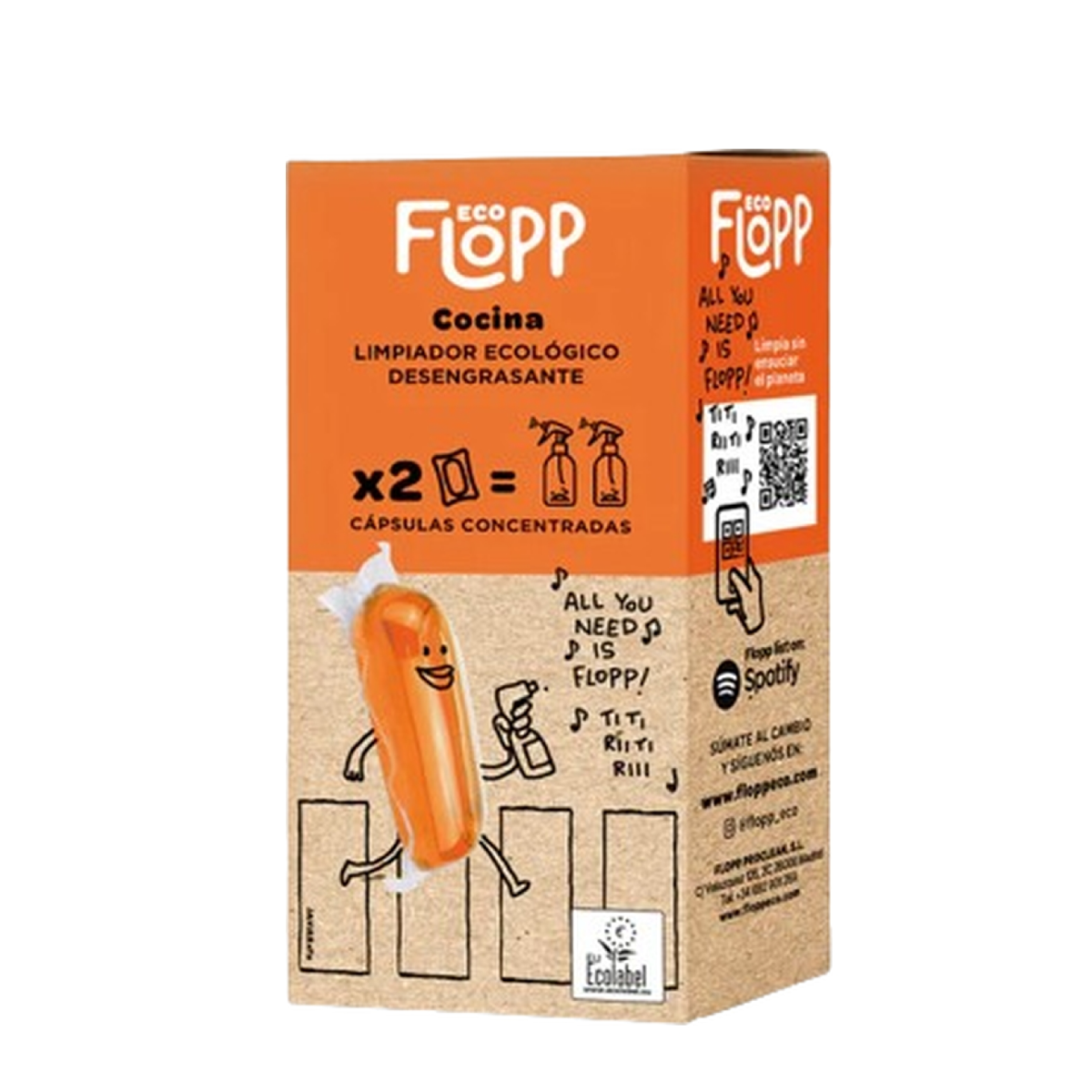 Pack 2 x Desengrasante ECO Refill Flopp 2caps