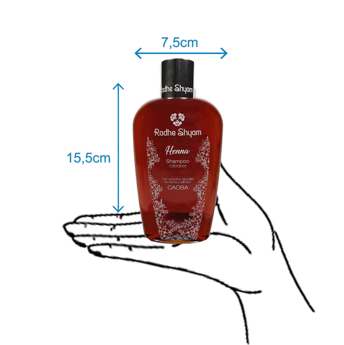 Shampooing au henné acajou colorant Radhe