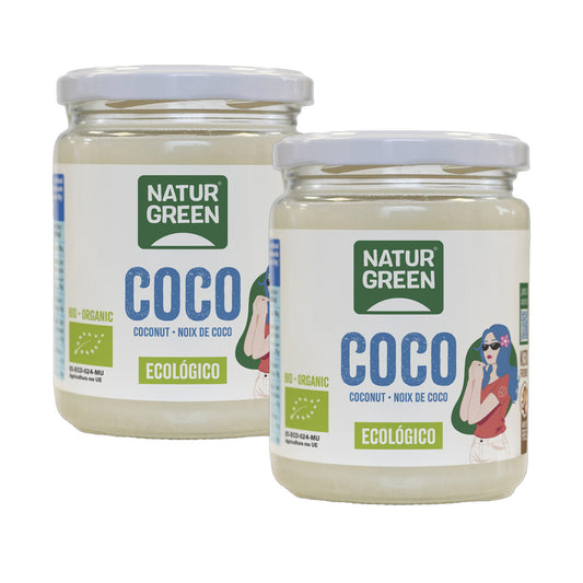 Pack 2 x Graisse de coco Bio NaturGreen