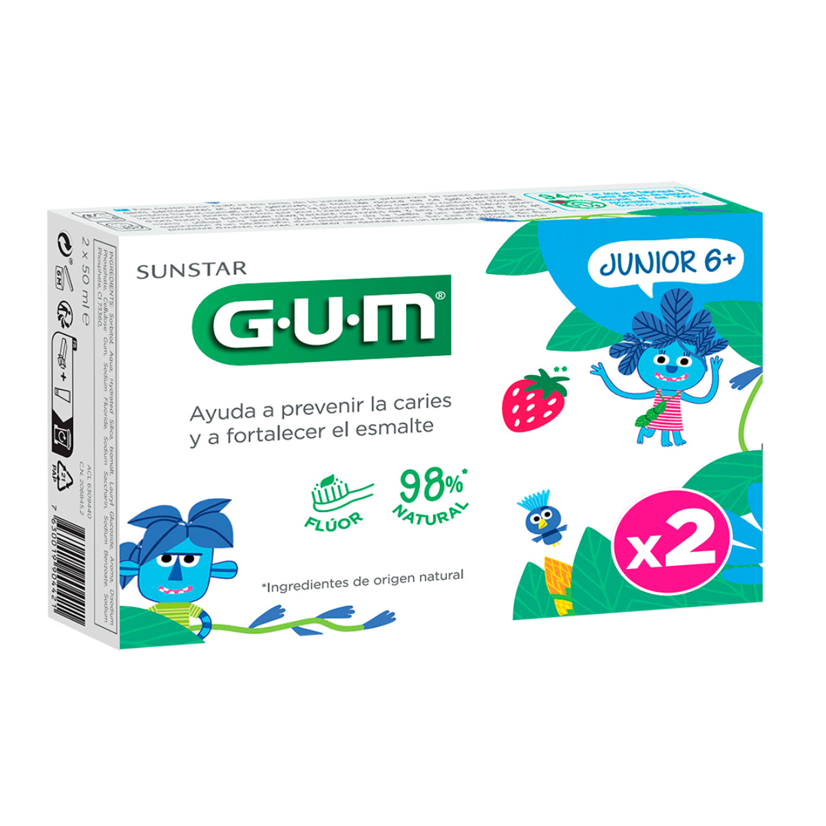 Junior duo pack gel dentifrice Gencives 2x50ml