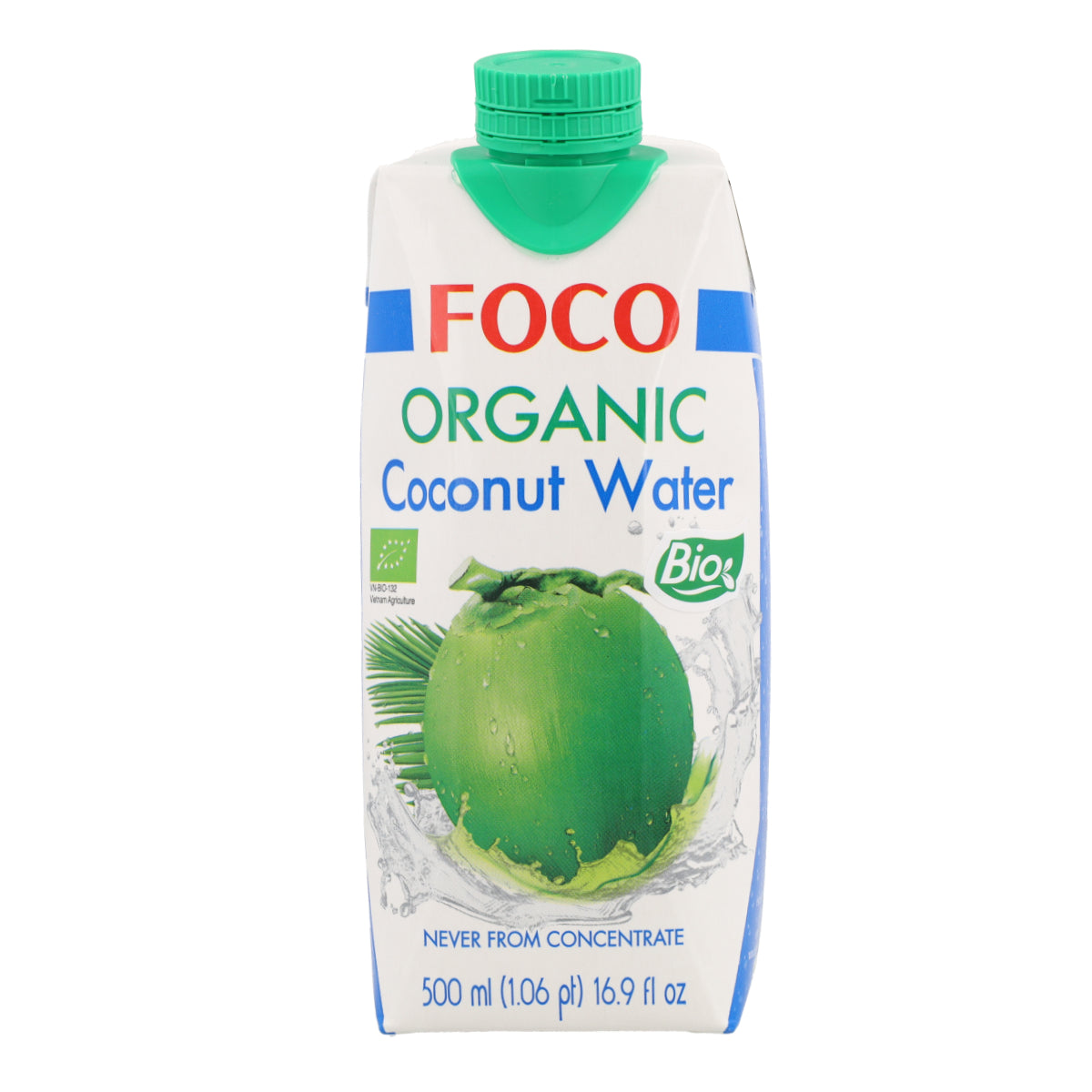 Eau de coco pure, 100 % naturelle Foco 500 ml