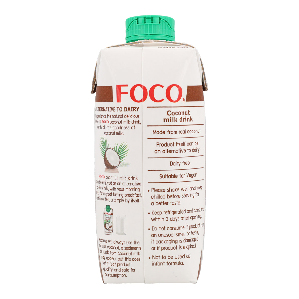 Boisson au lait de coco bio Foco 330 ml.