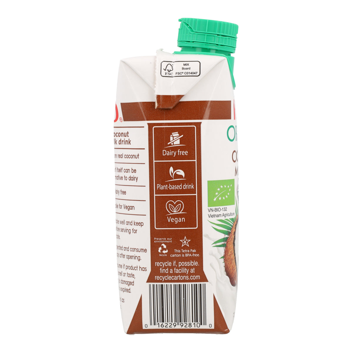 Boisson au lait de coco bio Foco 330 ml.