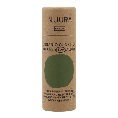 Crème Solaire Visage Teintée SPF50 Stick Nuura 18 ml