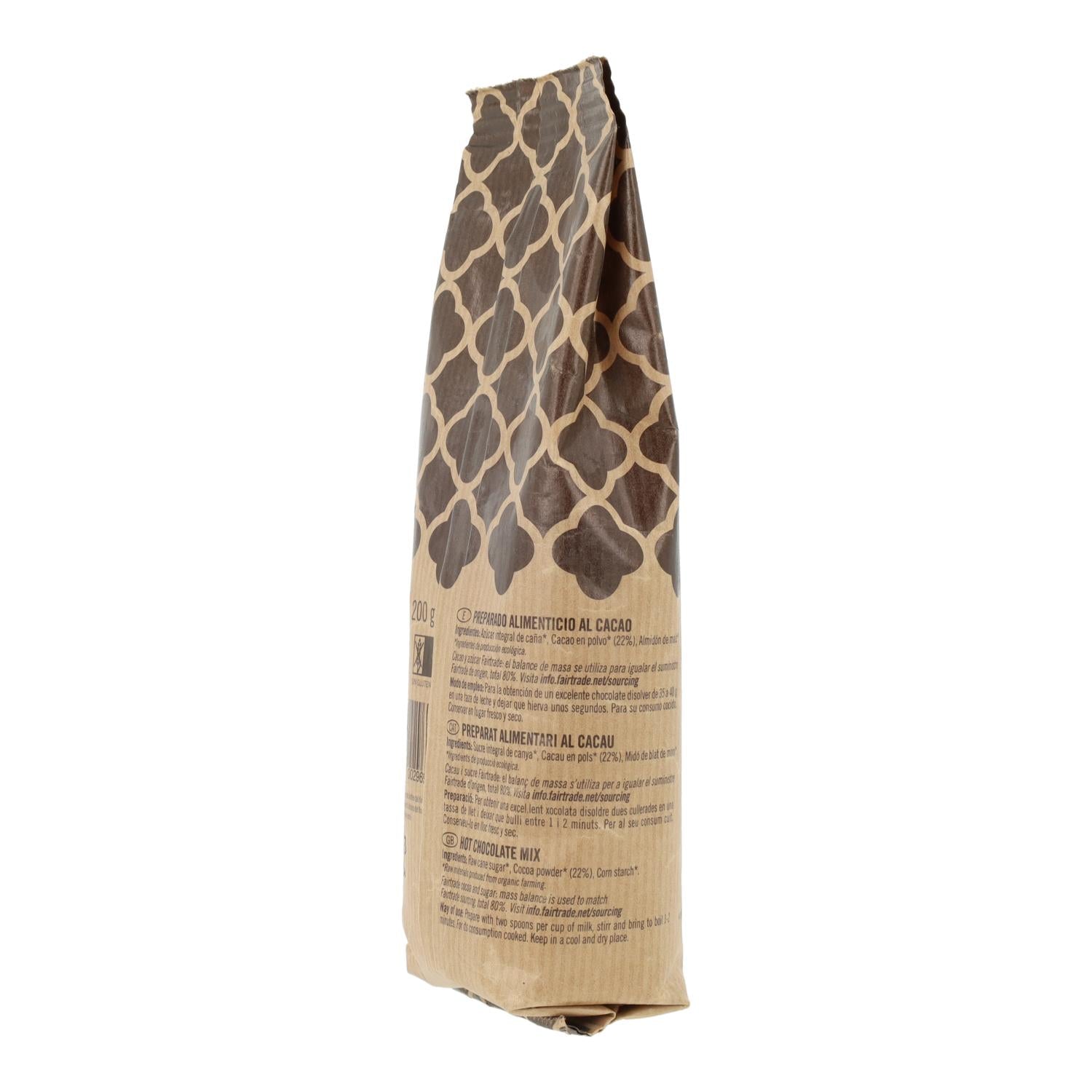 Chocolate a la Taza en Polvo BIO Sin Gluten Chocolates Solé 200 g
