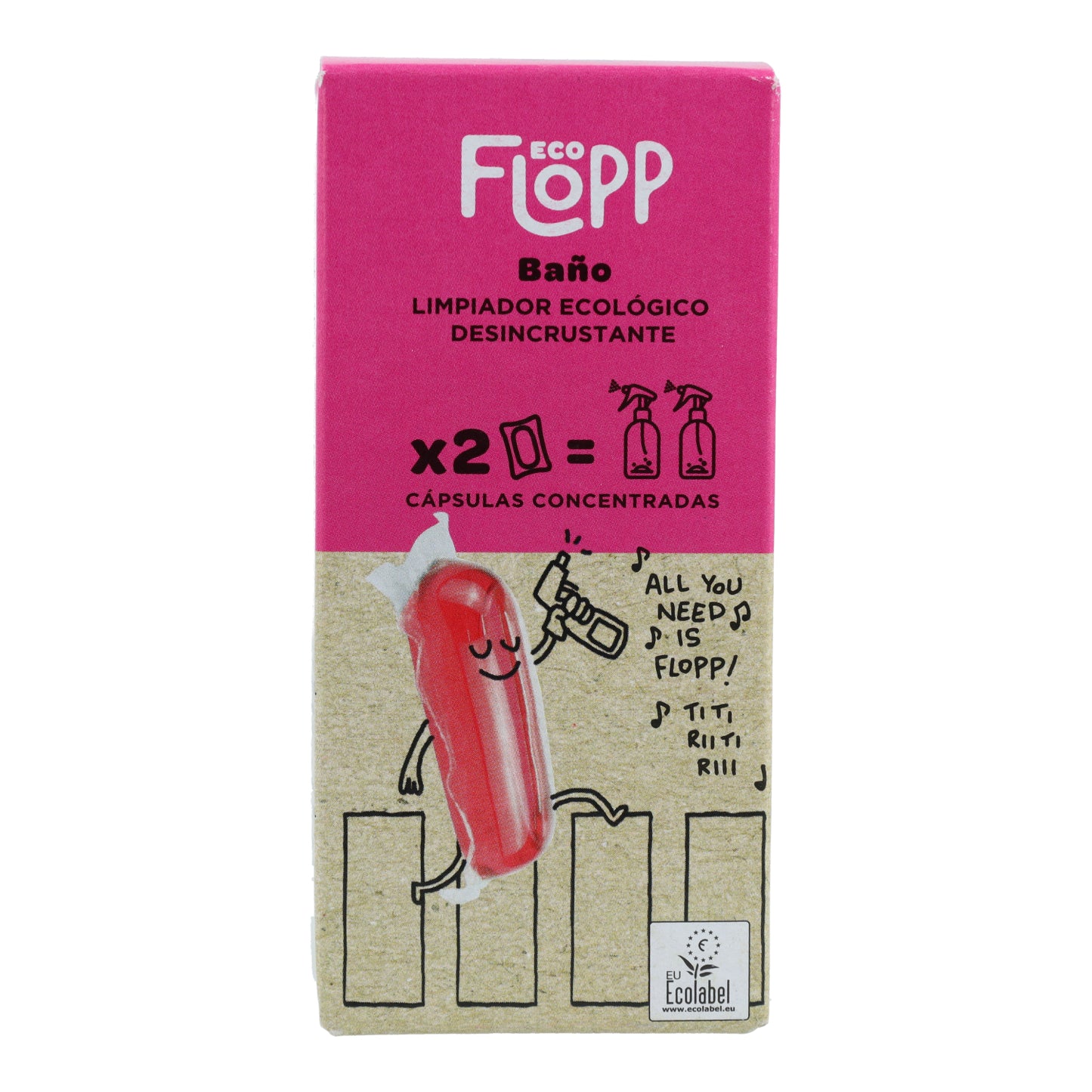 Nettoyant hydrosoluble pour toilettes Flopp  Recharge 2 capsules