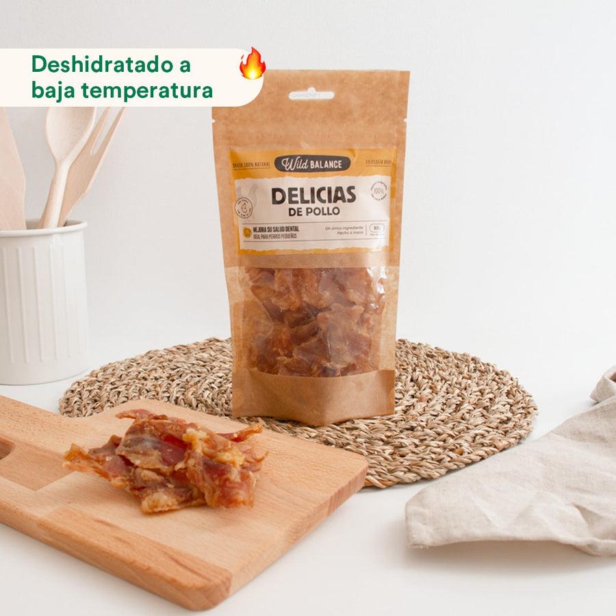 Snack natural Delicias de pollo Wild Balance 85 g