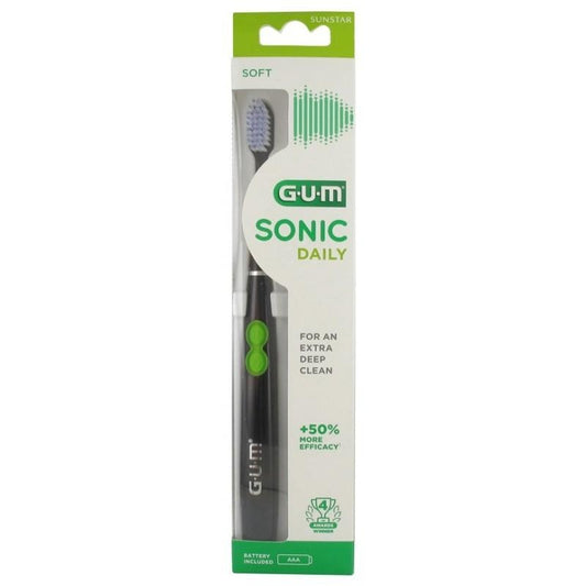 Brosse à dents sonique à piles noire Gum