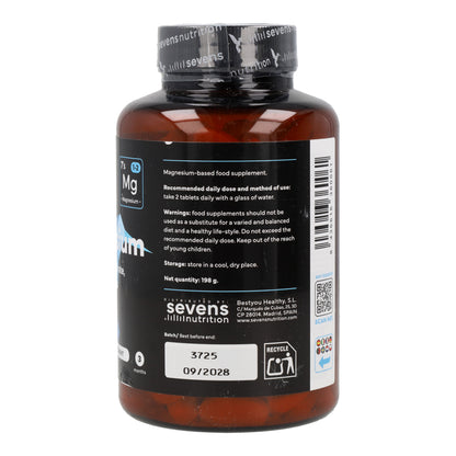 Magnesium Complex Bisglycinate Citrate Taurate et Malate Sevens Nutrition 180 gélules