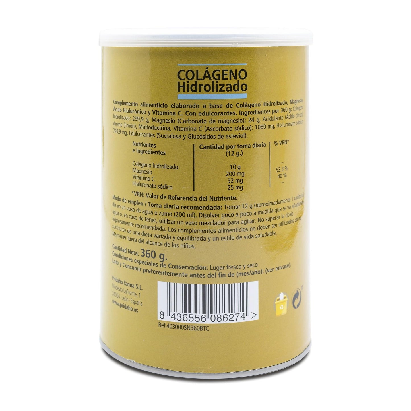 Colágeno Hidrolizado en polvo SANON  360 g