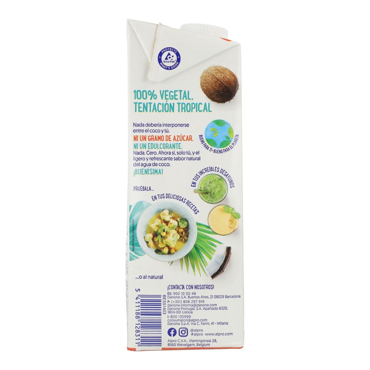 Pack 6x Boissons Coco Sans Sucre Alpro 1 Litre