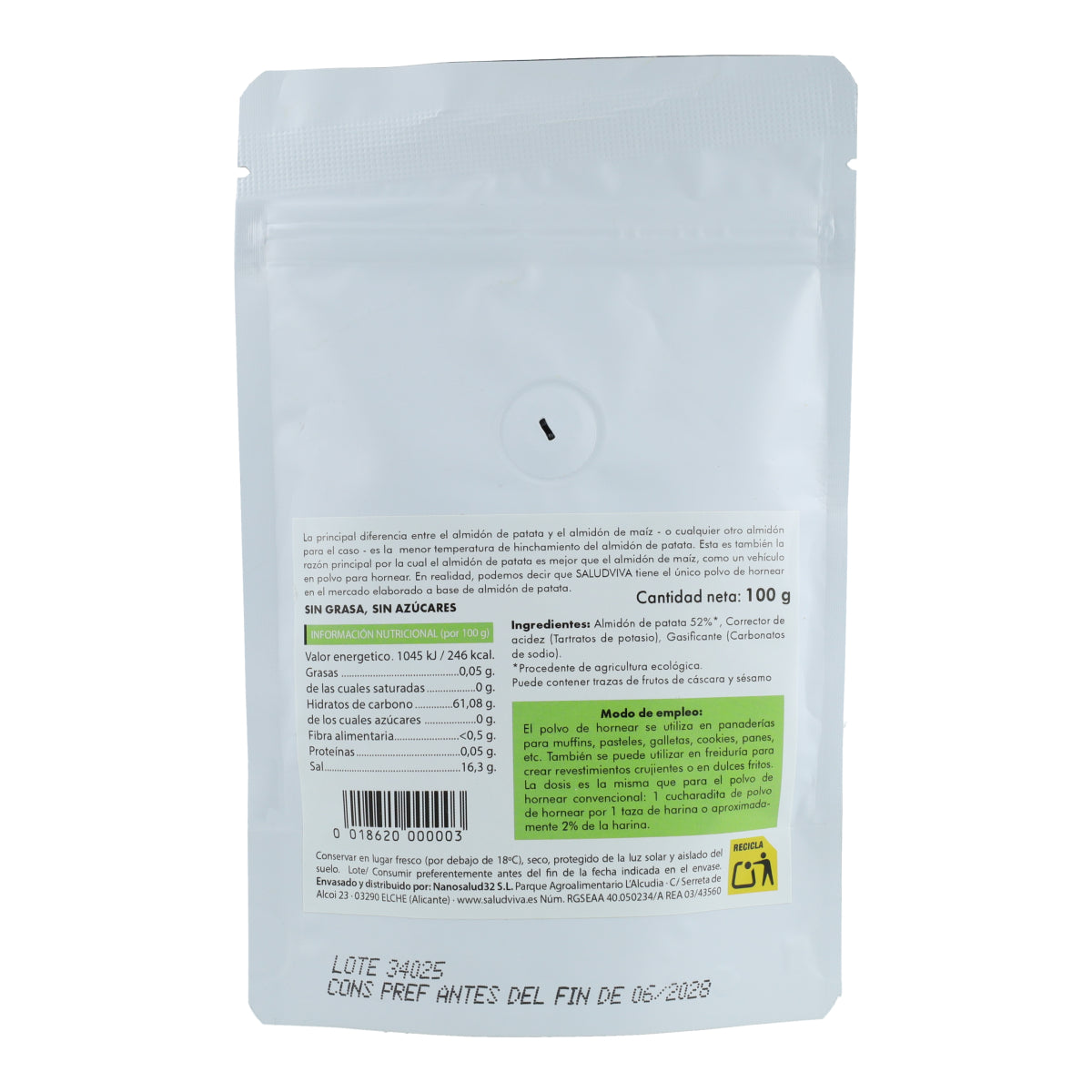 Poudre à lever Premium Salud Viva 100 g