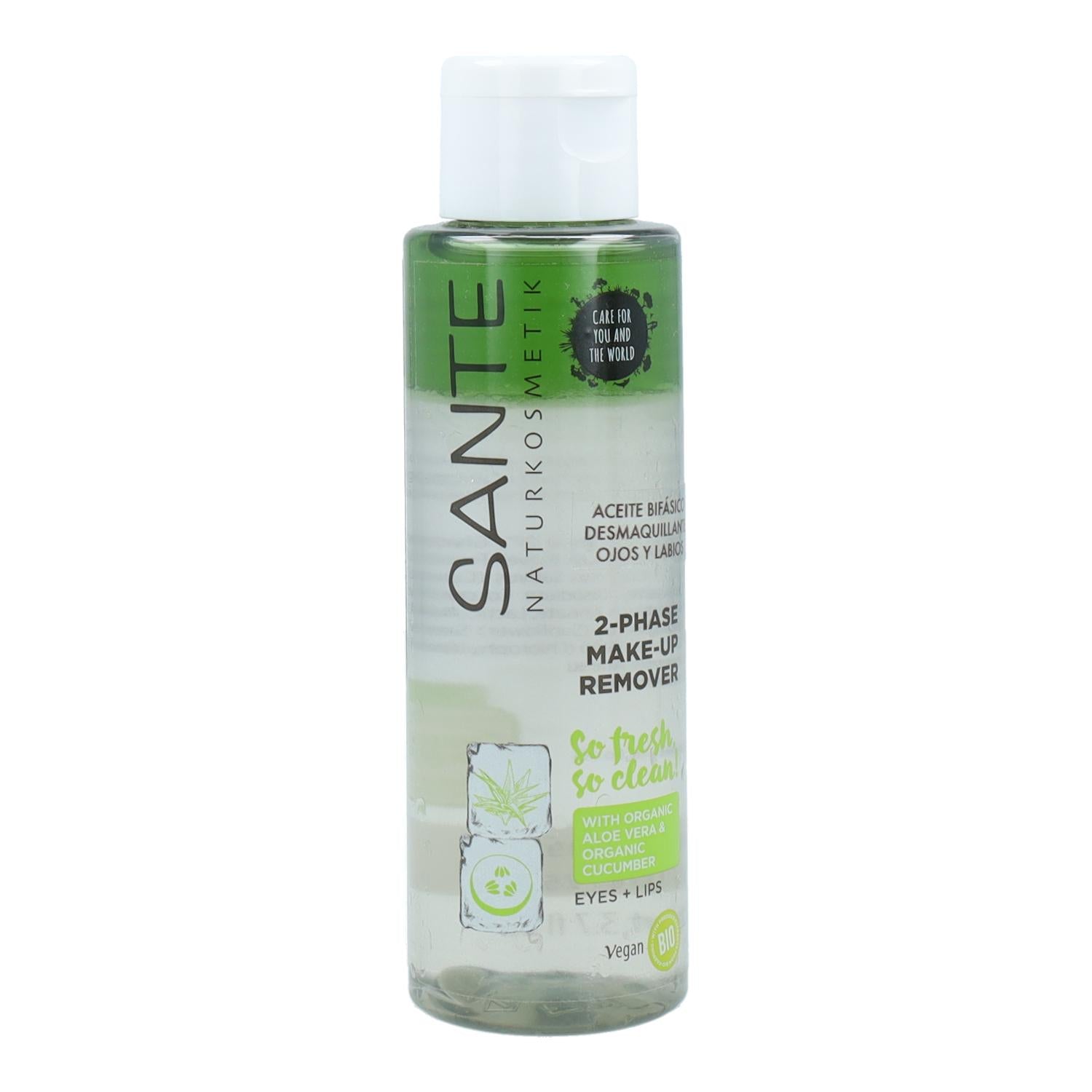 Aceite Desmaquillante Bifásico Ojos y Labios Sante 110 ml