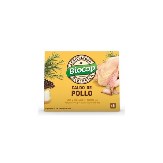 Caldo de Pollo en Cubitos Biocop 6 x 11 g