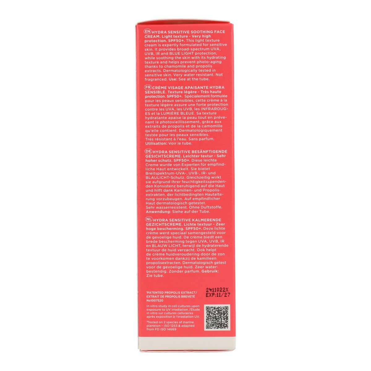 Crème solaire apaisante Hydra Sensitive SPF50 Apivita 50 ml