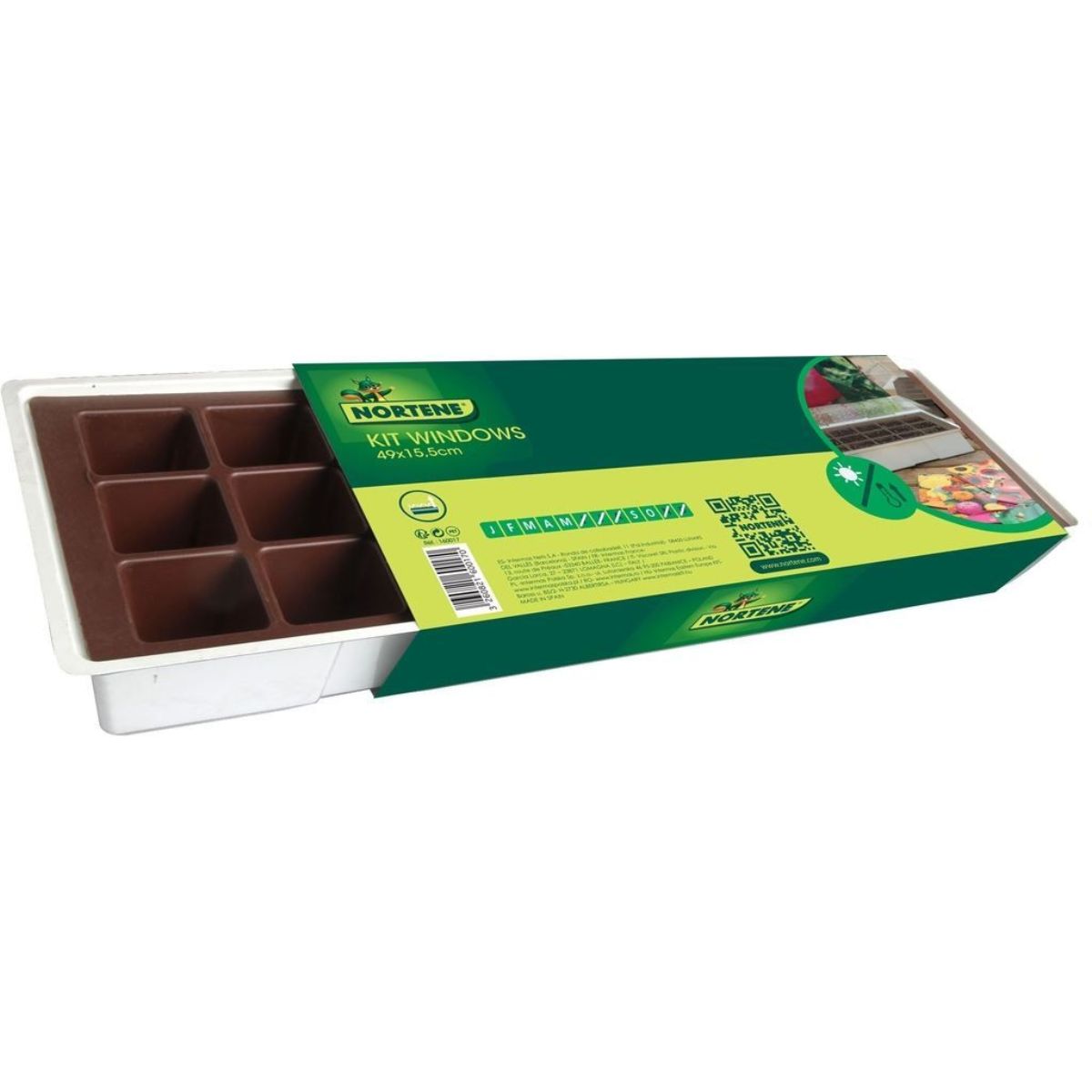 Mini invernadero repisa ventana Kit Windows Nortene 49x15,5 cm