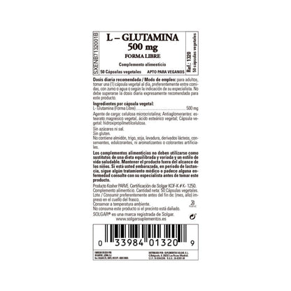 L-Glutamina 50 cápsulas vegetales