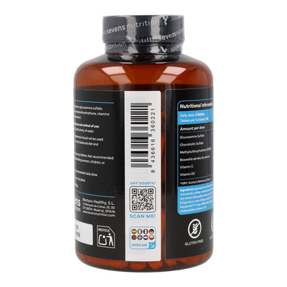 Glucosamine Chondroïtine MSM Boswellia Vitamines C et D3 Sevens Nutrition 180 gélules